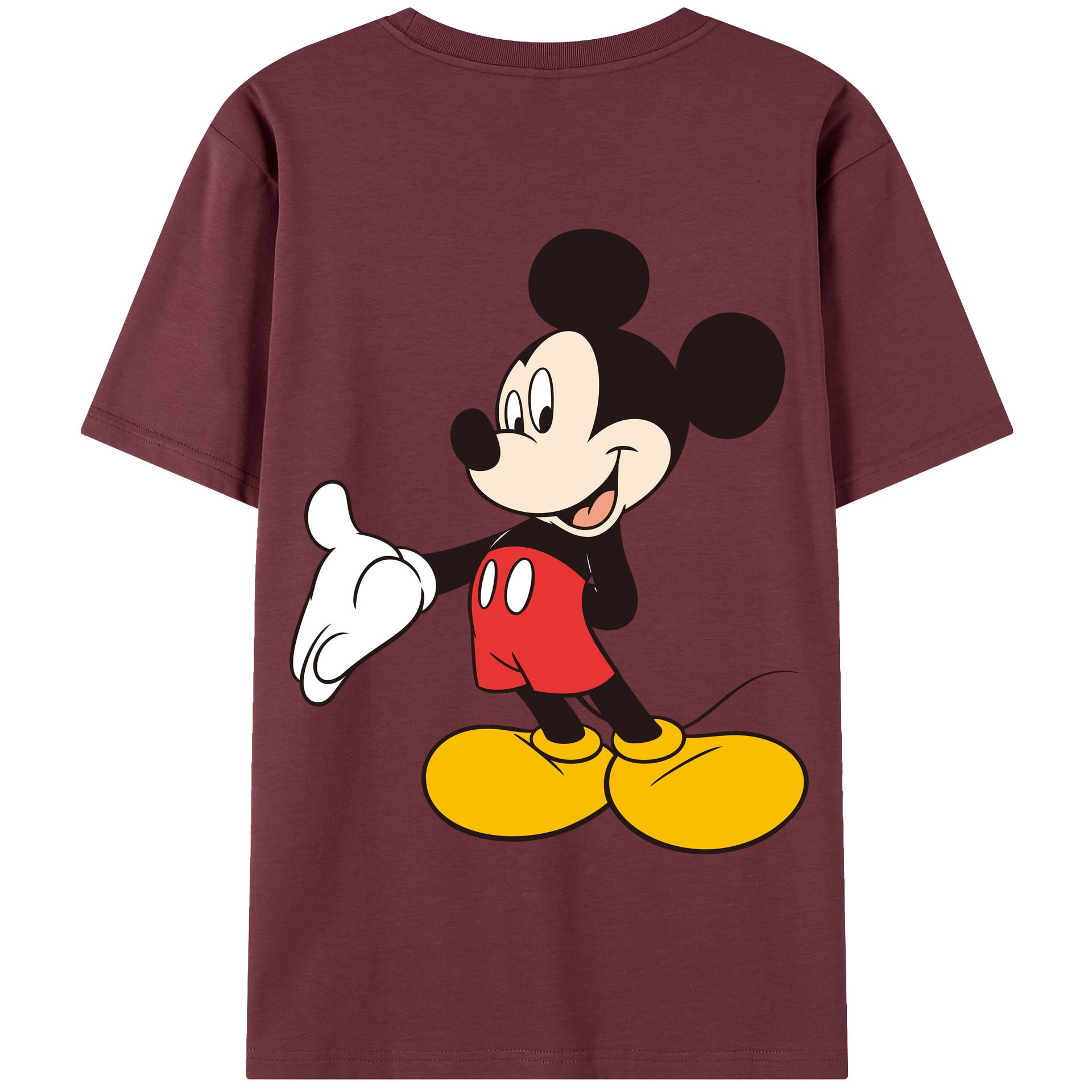 （画像用） ミッキーマウス Mickey Mouse 綿100％半袖Tシャツ（背面プリント）
